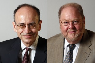 Thomas Südhof og James E. Rothman, som fikk Kalvioprisen i nevrovitenskap i 2010, er tildelt Nobelprisen i medisin for 2013. De er også medlemmer av Det Norske Videnskaps-Akademi. Foto: Knut Falch