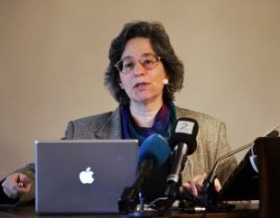 Susan Solomon fra FNs klimapanel holdt hovedtalen på klimasymposiet på Det Norske Videnskaps-Akademi. Foto: Scanpix