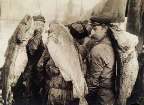 Bilde av fiskere i Lofoten i 1915